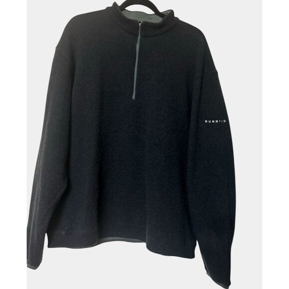 Dunning Golf Mens XL Charcoal Gray knit Wool Blend 1/4 Zip Long Sleeves Sweater - Picture 1 of 9